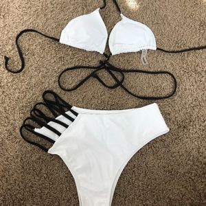 White & Black Bikini